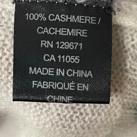 360 Cashmere | Theo Deep V Cashmere Sweater in Blue Chalk Camo Print - Picture 7 of 8